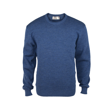 Pure Wool Mid-Weight Crew - Mystic Blue - Silverdale, Mens Clothing ...